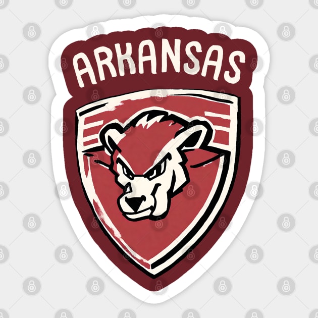 Vintage Arkansas Football Team Player Summer Camp Arkansas Spring Game Day Sticker by DaysuCollege